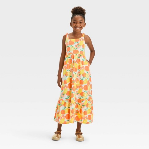 Girls' Short Sleeve Gauze Dress - Cat & Jack™ Green M : Target