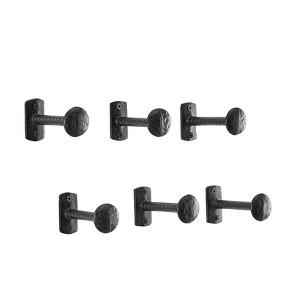 Danya B Black Industrial Decorative Cast Iron Nail Head Wall Hooks (Set of 6) - 1 of 4
