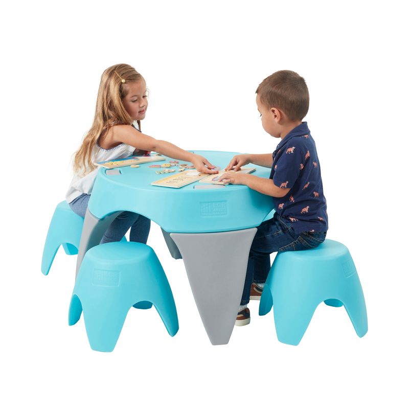 ECR4Kids Ayana Table and Stool Set, Plastic Kids' Table and Chairs, 4 of 14