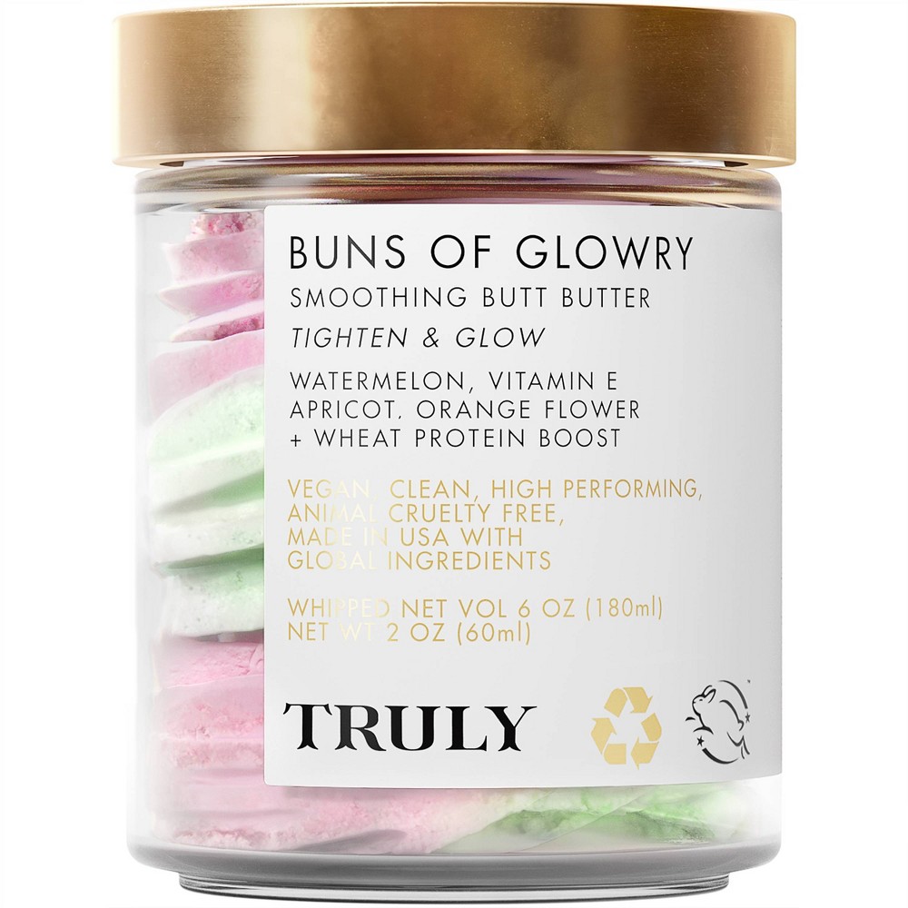 Photos - Cream / Lotion TRULY Women's Buns of Glowry Tighten & Glow Smoothing Butt Butter - 2 fl o