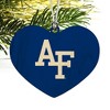 U.S. Air Force Academy Primary Logo Heart Love Wood Christmas Tree Holiday Ornament - 2 of 3