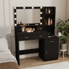 43.31 inch Vanity Desk with Power Strip, 5 Drawers, Shelves and Cabinet Makeup Table with Lighted Mirror - 3 of 4