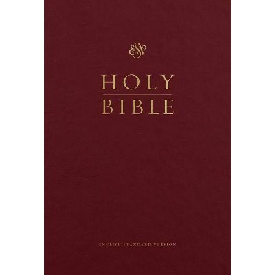 ESV Pew and Worship Bible, Large Print (Burgundy) - (Hardcover)