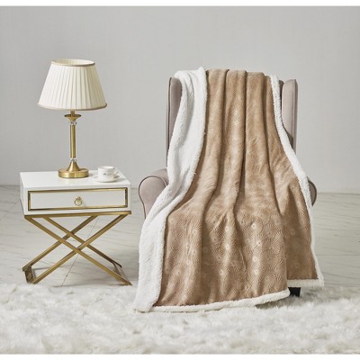 Louvre Plush All Season 50"x60" Beige Throw