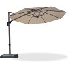 PURPLE LEAF 10 Feet Patio Umbrella Outdoor Cantilever Round Umbrella Aluminum Offset Umbrella with 360-degree Rotation for Garden Pool Patio - 2 of 4