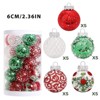 25 Pieces Christmas Ball Ornaments, 2.36 Inch Christmas Tree Ornaments, Shatterproof Christmas Tree Decoration Balls for Christmas Trees, Parties - 2 of 4