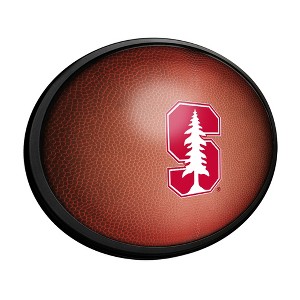 College Football Pigskin Design Oval Slimline Lighted Wall Sign - 1 of 4