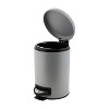Modern Metal Step Bathroom Waste Basket Gray - Elle Décor: Polypropylene & Iron, 3L Capacity, 9.8" Height - 2 of 4