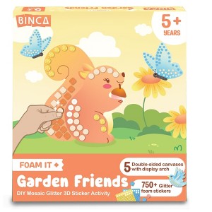 Foam Sticker Mosaic Art Activity Garden Friends - 1 of 4