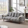 Streamdale Modern Grey Convertible Futon with Pillows - 2 of 4
