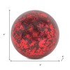 HomeRoots 6" Red Paper Hand Painted Orb Tabletop Sculpture - 3 of 4