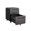 Under Desk Filing Cabinet On Wheels 3 Drawer Lockable File Cabinets Office Storage Cabinets Metal Filing Cabinet-The Pop Home - 3 of 4