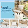 Patio Wicker Chairs Set of 2, Boho Rattan Accent Chairs with Cushions & Pillows, Indoor Outdoor Bistro Chairs for Patio, Balcony, Living Room - 3 of 4