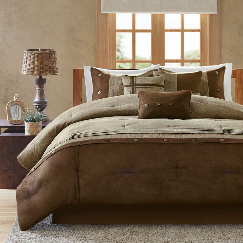 Powell Faux Suede Comforter Set - Madison Park, 3 of 8