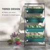 SKRAN Raised Garden Bed,4 Tier Vertical Garden Planter Set, 4 Outdoor Planter Boxes with Stand,Self Draining Design Elevated Garden for Herbs - 4 of 4
