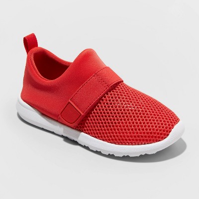 boys red slip on shoes