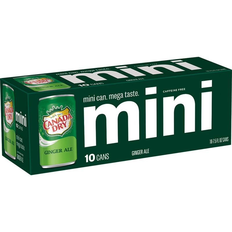Canada Dry Ginger Ale Soda - 10pk/7.5 fl oz Mini Cans, 3 of 9