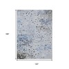 Sky Blue And Gray Abstract Washable Indoor Outdoor Area Rug - 3 of 4
