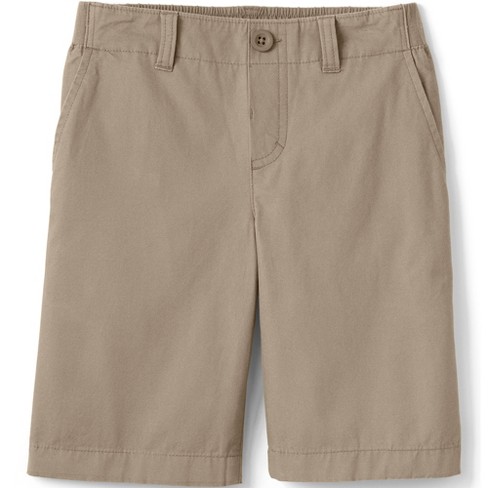 Lands' End School Uniform Kids Elastic Waist Pull On Shorts - Large - Khaki