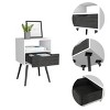 GlasFlength Nightstands Nightstand Modern Bedside Table with Storage Drawer and Open Wood Shelf for Room, Multicolored, 13.78"*15.75"*24.8" - 4 of 4