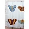Elisa Bell Fall Butterflies Shower Curtain Blue - Deny Designs - 2 of 3