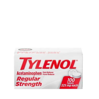 Tylenol Regular Strength Pain Reliever & Fever Reducer Tablets - Acetaminophen - 100ct