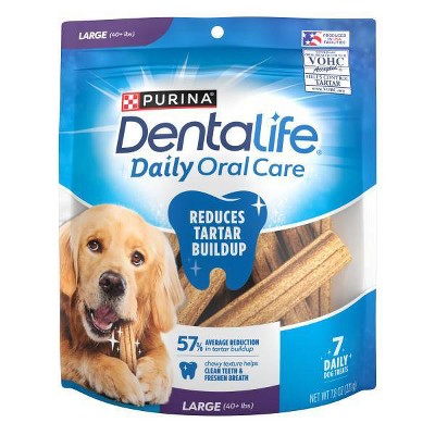 Purina Dentalife Daily Oral Care Chicken Flavor Large Dental and Hard Chew Dog Treats - 7.8oz