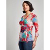 Jones New York Faux Wrap Floral Top - 2 of 3