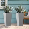 Wooakway Outdoor/Indoor/Decor/Garden Large Tall Metal Planter Pots Planter Boxes Cachepots Nursery Pots - 2 of 4