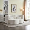 Kumasinova Modern Teddy Fabric Foam-Filled Floor Sofa with 2 Pillows, Convertible Sleeper Sofa Bed, 15" Full Size Folding Mattress for Living Room - 2 of 4