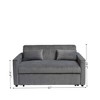 Futon Corduroy Sofa Bed with Adjustable Backrest, Pull-Out Bed, Storage Pocket, and 3-in-1 Convertible Design - 4 of 4