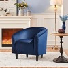 GustoWave Velvet Accent Chair, Luxurious Barrel Armchair with Soft padded Seat, Comfortable Modern Furniture for Living Room, Bedroom, Office - 2 of 4