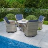 YARDSIGHT Outdoor Swivel Patio Chair with High Back – All-Weather PE Wicker Rattan Chair with Waterproof Cushion for Porch, Deck, Backyard & Balcony - 2 of 4