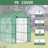 57 x 85 x 77'' Greenhouses for Outdoors, Portable Greenhouse Kit with Mesh Side Windows, PE Cover, 8 Shelves, Heavy Duty Walk in Green House - 4 of 4