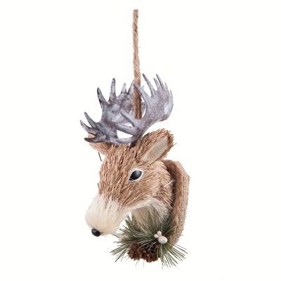 Gallerie II Natural Deer Head Christmas Xmas Ornament