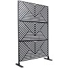 Vynxaria 76" Metal Privacy Screen - Freestanding Decorative Divider for Indoor & Outdoor Use - 2 of 4