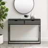 Faux Shagreen Modern 2 Drawer Entry Table - Saracina Home - image 3 of 4