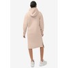 ellos Women's Plus Size French Terry Hooded Sweatshirt Dress - 3 of 4