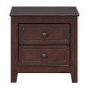 Mid Century Retro Bedside Table Nightstand with 2 Drawers, Pine and MDF, Easy Assembly, Compact Storage-The Pop Home - 4 of 4