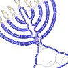 Northlight 23" LED Rope Light Commercial  Menorah - Clear/Blue - 3 of 3