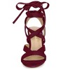 Allegra K Women's Open Toe Front Crisscross Chunky Heel Lace Ups Sandals - 2 of 4
