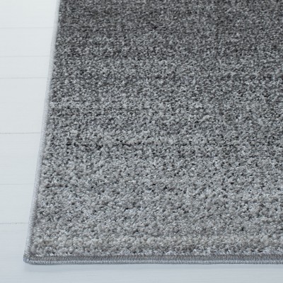 Grey and Dark Grey Abstract Synthetic Area Rug, 2'6" x 4'