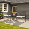 Costway 3pcs Patio Furniture Set Heavy Duty Cushioned Wicker Rattan Chairs Table - 3 of 4