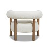 Jennifer Taylor Home Fuji 37" Mid Century Modern Barrel Accent Arm Chair, Ivory White Boucle - 4 of 4