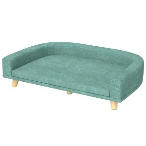Resenkos Cat Couch, Pet Sofa, Dog Couch Bed,Dog Sofa Couch Bed with Washable Cushion for Large Dogs, Cats, Green - 1 of 2