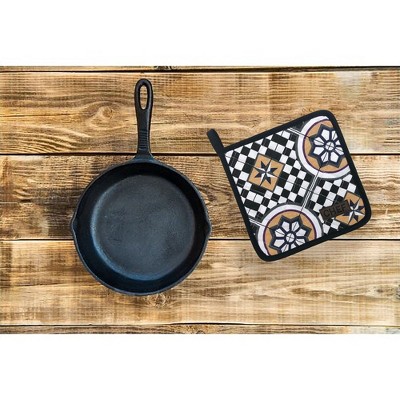 Marrakesh Black and White Cotton Geometric Pot Holder