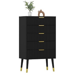 5 Drawer Dresser, Closet Dressers Chest of Drawers, Storage Chest Cabinet Organizer Unit, Clothes Storage Organizer, Small Nightstand - 1 of 4