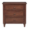 28'' Modern 3-Drawer Nightstand with Smooth Drawer Slides,Metal Handles & Rubber Wood Legs for Bedroom Living Room-Baofuwish - 3 of 4