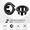 WOWOW 1.2 in. ABS Sink Basin Trim Overflow Cover Insert in Hole Round Caps in Brushed Nickel - 2 of 4