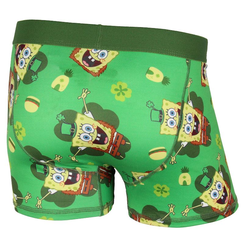 Nickelodeon SpongeBob SquarePants Men's St. Patrick's Day Boxer Shorts 2PC Set, 3 of 5